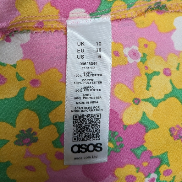 Asos floral long sleeves a-line dress - Picture 12 of 13